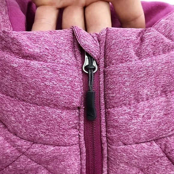 High Sierra Women's Insulated Heathered  Pink Zip Up Quilted Bomber Jacket Sz XL - Picture 4 of 15